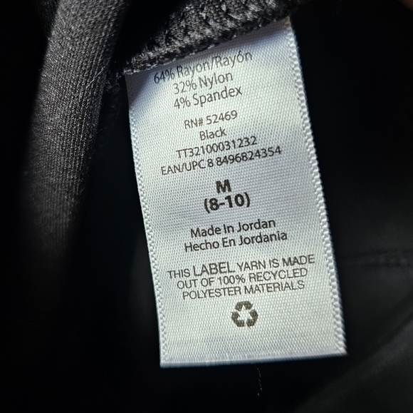 Time and True black legging type pinstriped pull on pants Size M - Picture 10 of 10